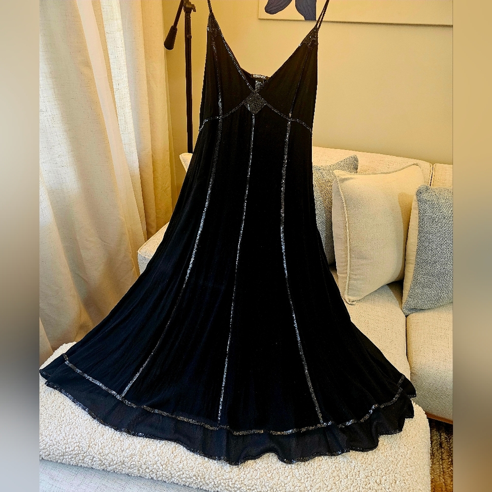 Vintage DKNY Sequined Mid Length cocktail dress